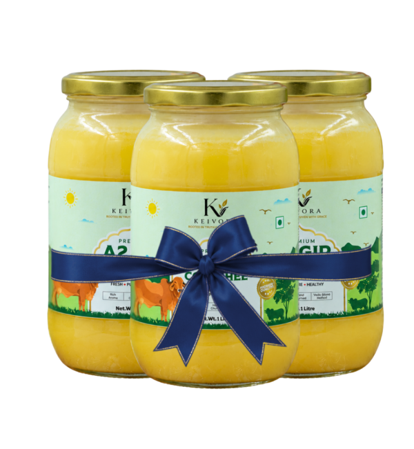 Gir Cow Bilona Ghee Triple Pack:  3 x 1L