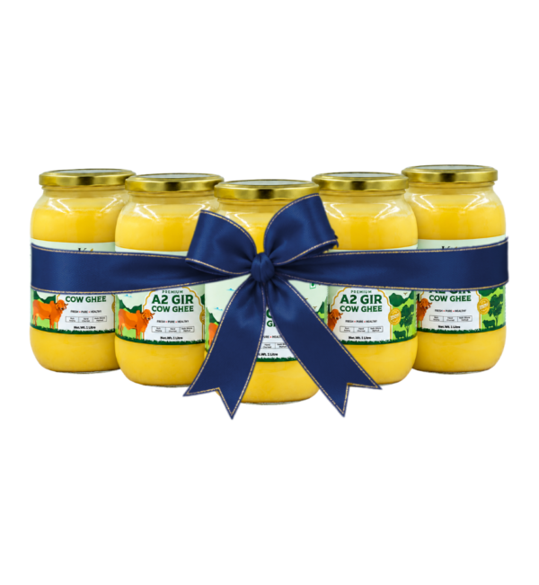Gir Cow Bilona Ghee Family Pack: 5 x 1L